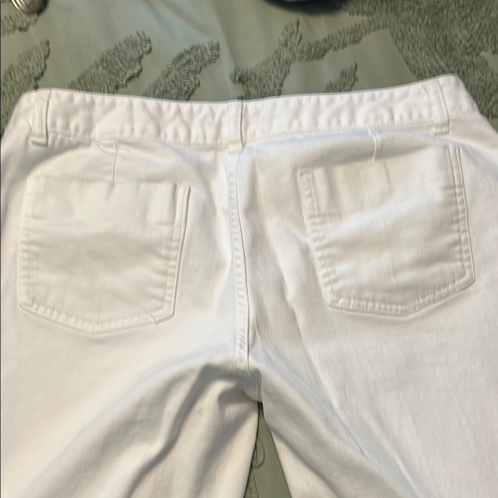 Lands' End White Cropped Pants - Picture 2 of 4